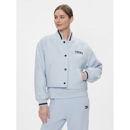 Tommy Jeans Яке бомбър Varsity DW0DW17236 Светлосиньо Relaxed Fit