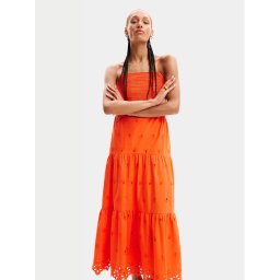 Desigual Лятна рокля Malver 24SWVW12 Оранжев Regular Fit