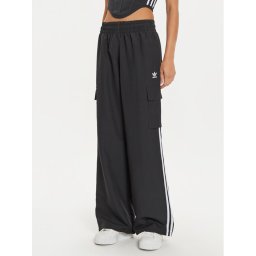 adidas Долнище анцуг adicolor 3-Stripes JF1292 Черен Loose Fit