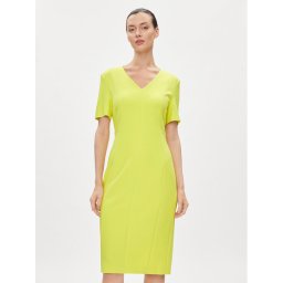 Boss Ежедневна рокля Damaisa 50490044 Жълт Slim Fit