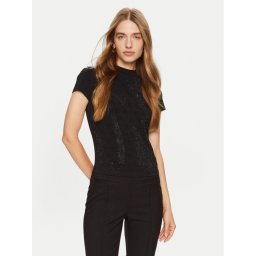 Guess Тишърт W4BI26 J1314 Черен Slim Fit