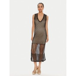 TWINSET Плетена рокля 241TT3210 Черен Slim Fit