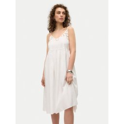 Vero Moda Лятна рокля Vera 10326447 Бял Regular Fit