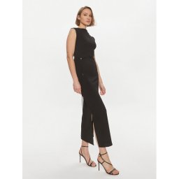 Calvin Klein Лятна рокля Crinkled K20K206545 Черен Regular Fit