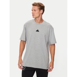 adidas Тишърт Brand Love IW3541 Сив Loose Fit