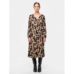 Pieces Рокля тип риза Merita 17147634 Бежов Regular Fit