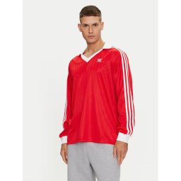 adidas Тениска с дълъг ръкав adicolor Piqué Football IX5226 Червен Regular Fit