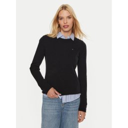 Tommy Hilfiger Пуловер WW0WW44161 Черен Regular Fit