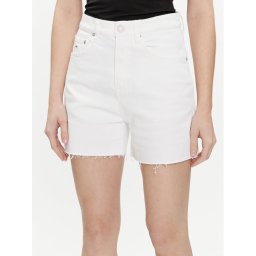 Tommy Jeans Дънкови шорти DW0DW17636 Бял Mom Fit