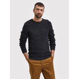 Selected Homme Пуловер Vince 16059390 Сив Regular Fit