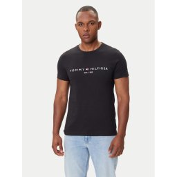 Tommy Hilfiger Тишърт Core Logo Tee MW0MW11465 Черен Slim Fit