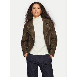 Vila Яке от имитация на кожа Line 14102785 Кафяв Regular Fit