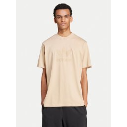 adidas Тишърт Mono IX6747 Бежов Regular Fit