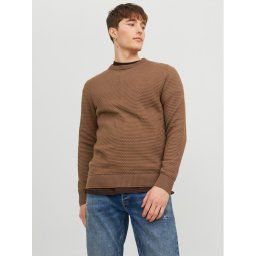 Jack & Jones Пуловер 12212816 Кафяв Regular Fit