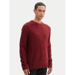 Tom Tailor Пуловер 1043343 Червен Regular Fit