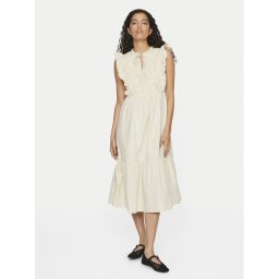 Vila Лятна рокля Krista 14106337 Бежов Regular Fit