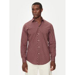 United Colors Of Benetton Риза 56UAUQ04A Бордо Regular Fit