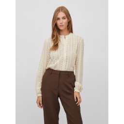 Vila Риза Chikka 14082977 Екрю Regular Fit