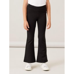 NAME IT Текстилни панталони 13177337 Черен Bootcut Fit