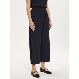 Max Mara Leisure Текстилни панталони Rolanda 24267860 Тъмносин Relaxed Fit