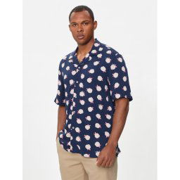 United Colors Of Benetton Риза 5XRBUQ047 Тъмносин Regular Fit