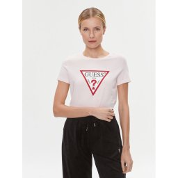 Guess Тишърт W1YI1B I3Z14 Розов Slim Fit