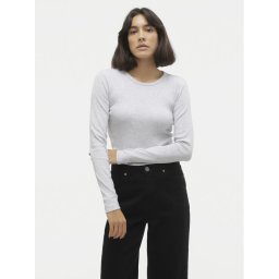 Vero Moda Блуза Chloe 10306897 Сив Slim Fit