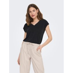 ONLY Тишърт Free 15287041 Черен Regular Fit