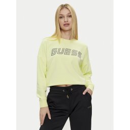 Guess Суитшърт Skylar V4GQ07 K8802 Зелен Relaxed Fit