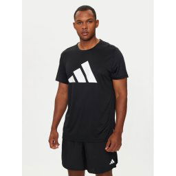 adidas Тениска от техническо трико Run It IL7235 Черен Regular Fit