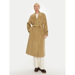 Tommy Hilfiger Вълнено палто WW0WW43602 Бежов Regular Fit