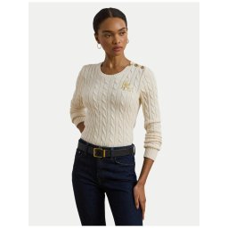 Lauren Ralph Lauren Пуловер 200932223002 Екрю Slim Fit