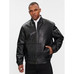 Calvin Klein Кожено яке Hero K10K112372 Черен Regular Fit