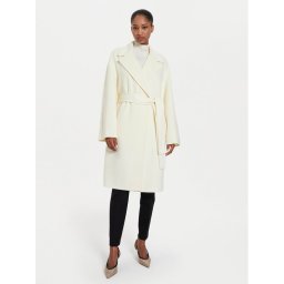 Marella Вълнено палто Marna 2423016011 Екрю Regular Fit