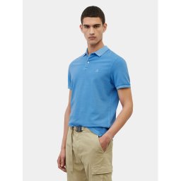 Marc O'Polo Тениска с яка и копчета M22 2496 53190 Син Slim Fit