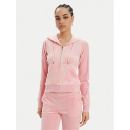 Juicy Couture Суитшърт Robertson JCAP176 Розов Slim Fit