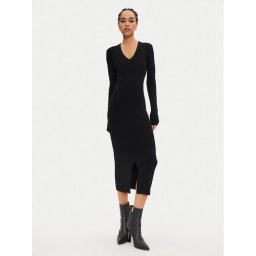Calvin Klein Плетена рокля K20K207491 Черен Slim Fit