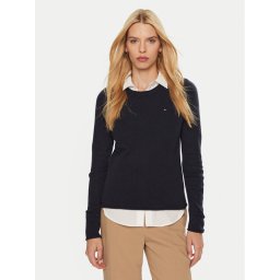 Tommy Hilfiger Пуловер WW0WW44161 Тъмносин Regular Fit