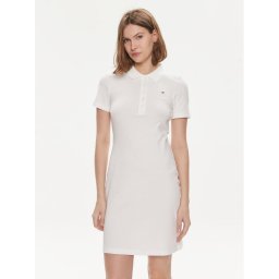 Tommy Hilfiger Ежедневна рокля 1985 WW0WW37853 Екрю Slim Fit