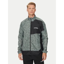 adidas Яке за джогинг Terrex Trail Running IW9238 Зелен Regular Fit