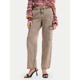 Desigual Дънки Casandr 24WWDD96 Сив Straight Fit