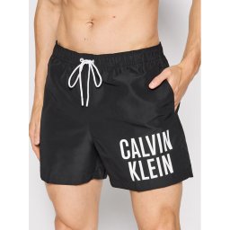 Calvin Klein Swimwear Плувни шорти Medium KM0KM00739 Черен Regular Fit
