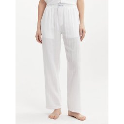 Calvin Klein Underwear Текстилни панталони 000QS7140E Бял Relaxed Fit