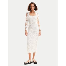 Desigual Лятна рокля Sandalo 24SWVW50 Бял Slim Fit