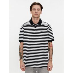 Boss Тениска с яка и копчета Palesstripe 50513604 Черен Regular Fit