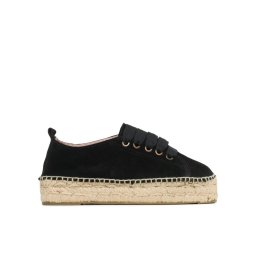 Manebi Еспадрили Lace-Up Espadrilles K 1.0 E0 Черен