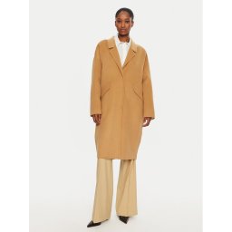 United Colors Of Benetton Вълнено палто 28F7DN06B Бежов Regular Fit