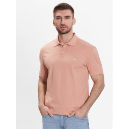Quiksilver Тениска с яка и копчета Essentials EQYKT04094 Розов Regular Fit