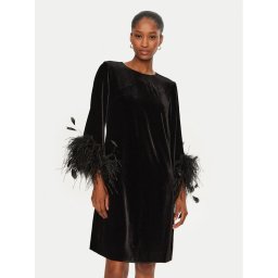 Luisa Spagnoli Коктейлна рокля Ghiro 541512 Черен Regular Fit