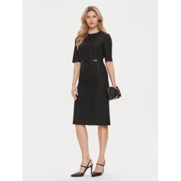 Boss Плетена рокля Depuro 50506987 Черен Slim Fit
